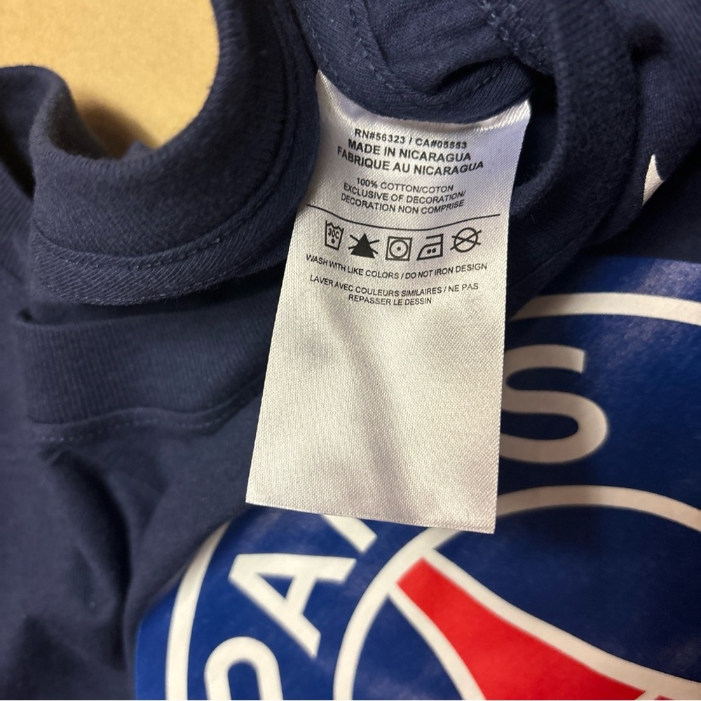 New Nike T-Shirt Men's Large Paris Saint Germain Navy Blue Soccer L Tee NWT PSG - Picture 6 of 7